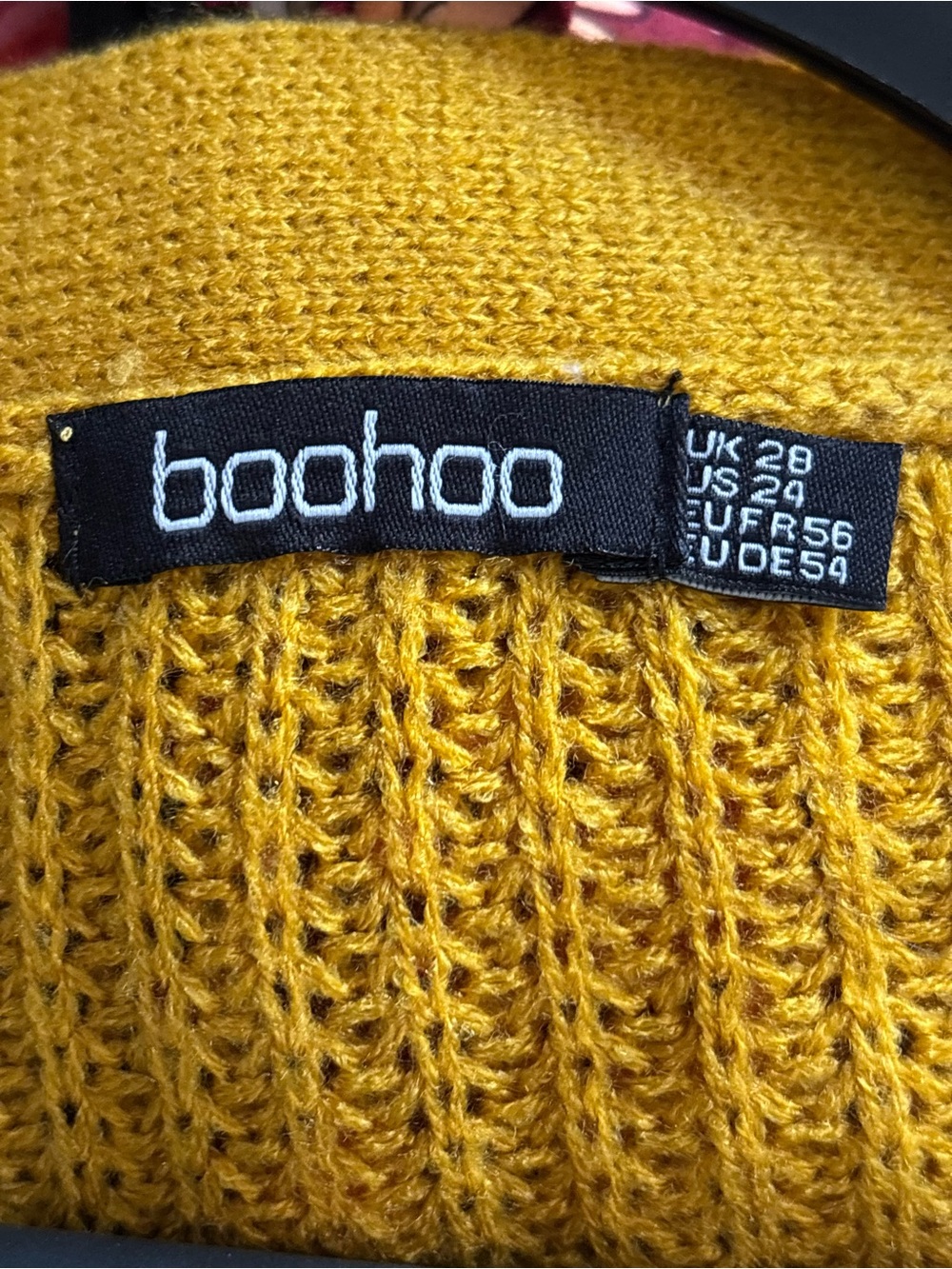 Boohoo Dual-Color Open Front Long Cardigan - Mustard & Olive - Picture 5 of 11